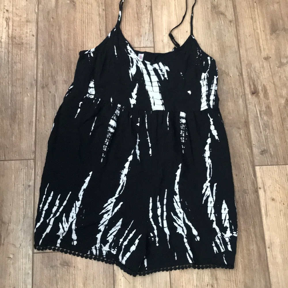 Black and white romper